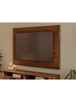 Painel de madeira para TV no acabamento amendoado / Coleção Scandian